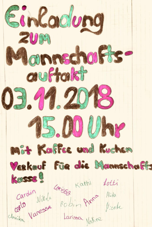 Offizielles Auftakttraining